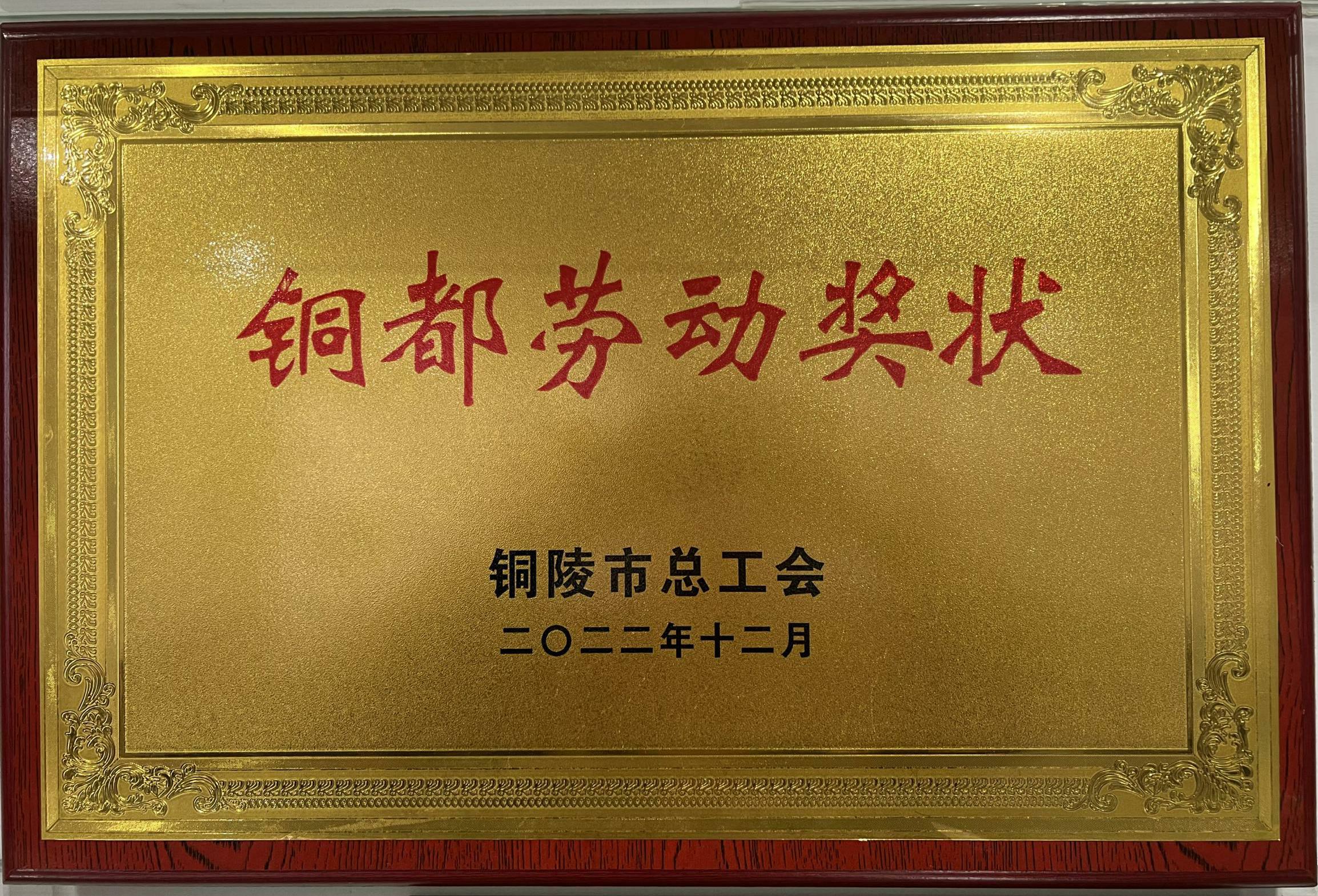 2022年銅都勞動獎(jiǎng)