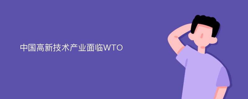 中国高新技术产业面临WTO