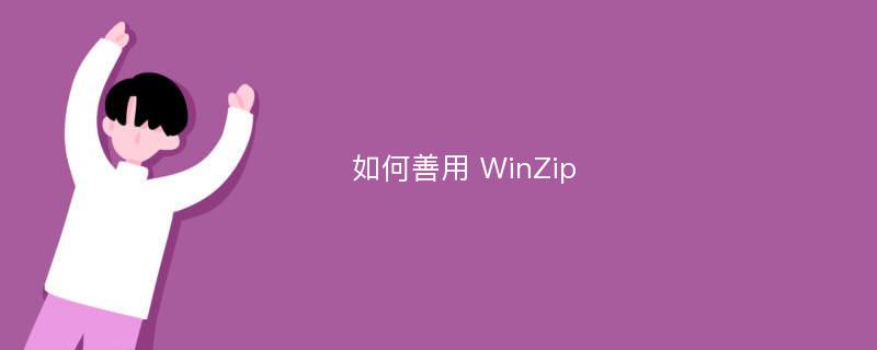 如何善用 WinZip